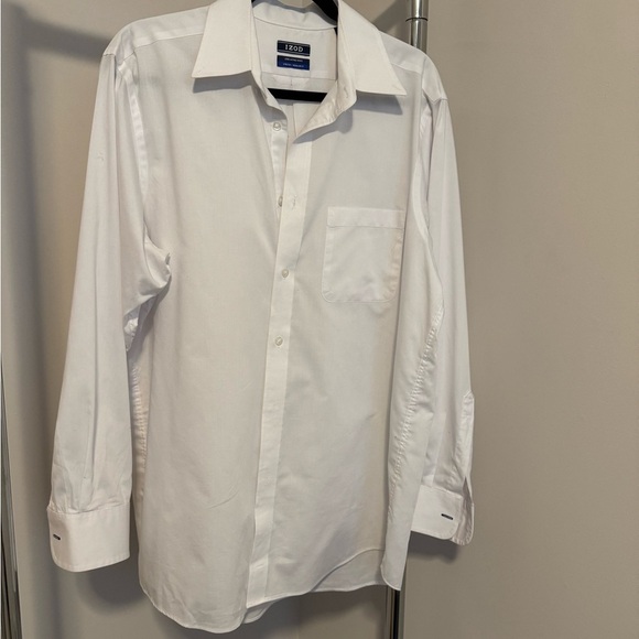 IZOD Men's White Dress Shirt - Picture 1 of 4